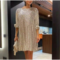 Felicia Elegant Evening Cocktail Dress-Gold-S-State of Style
