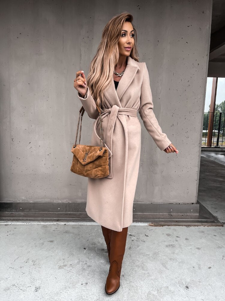 Felicity Jacket | Long Coat for Women-White-S-State of Style