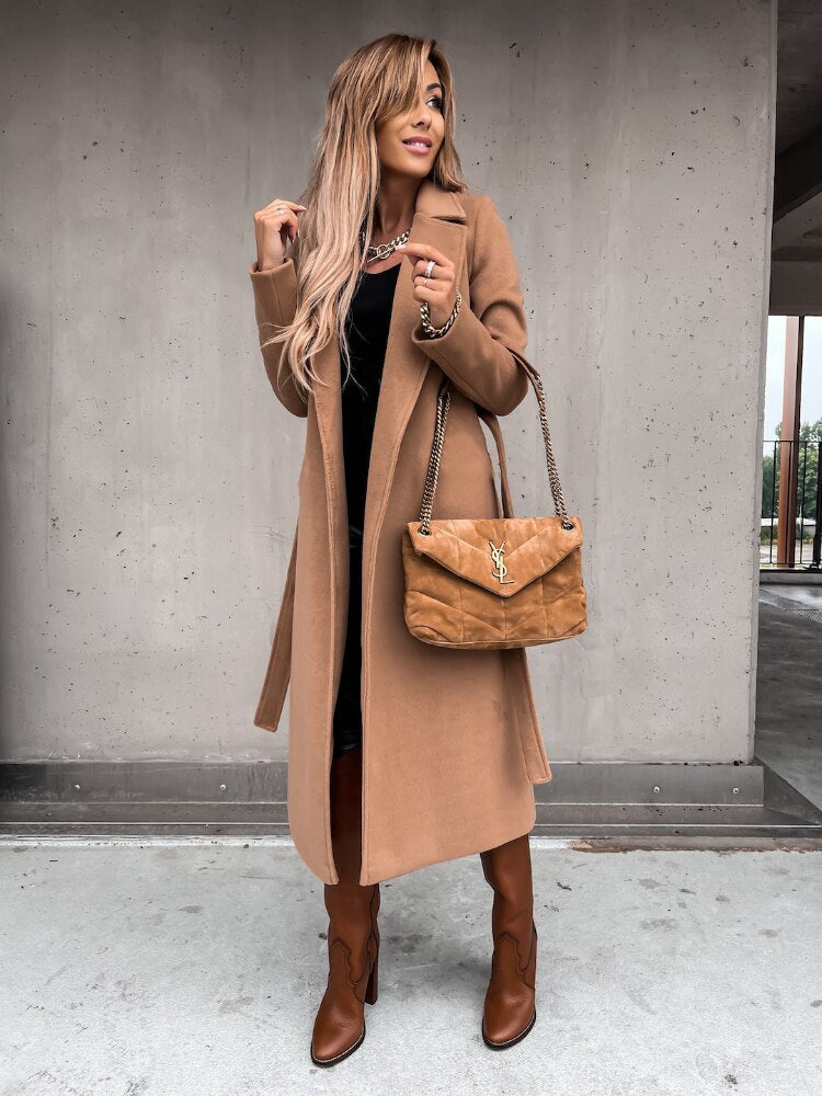Felicity Jacket | Long Coat for Women-White-S-State of Style
