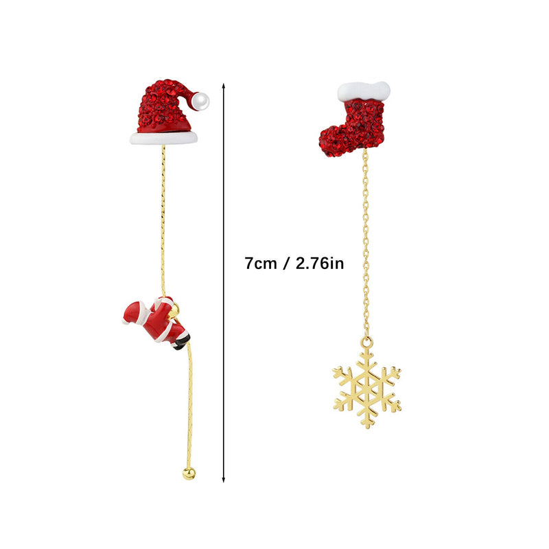 Festive Santa Tassel Earrings | Long Christmas Dangle Jewellery-CHRISTMAS TREE-State of Style