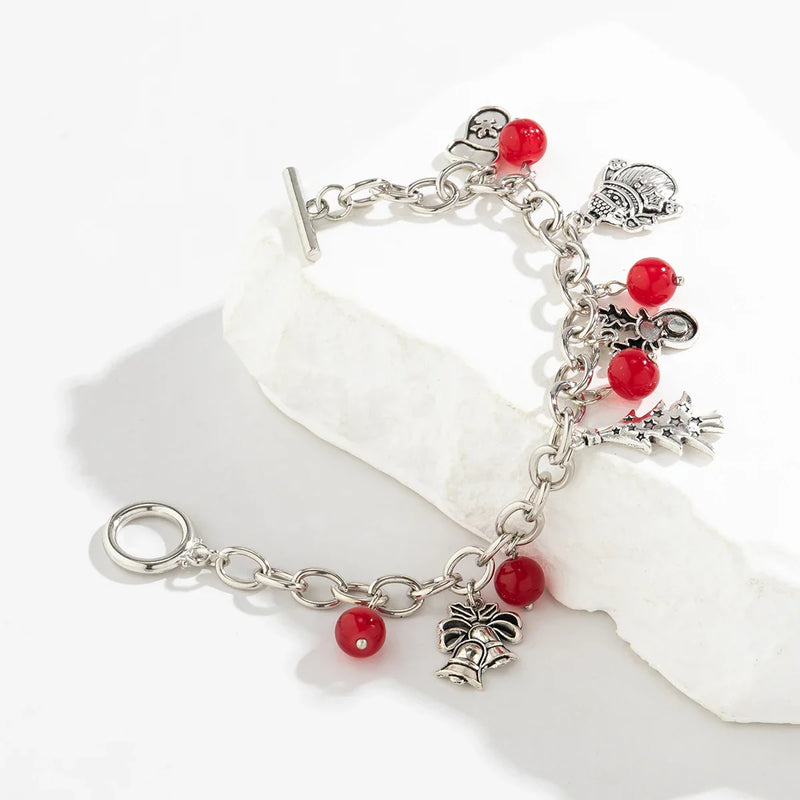 Festive Silver Charm Bracelet-State of Style