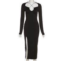 Flattering Bodycon Dress | Chic & Comfortable-Black-S-State of Style
