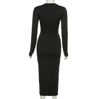 Flattering Bodycon Dress | Chic & Comfortable-Black-S-State of Style