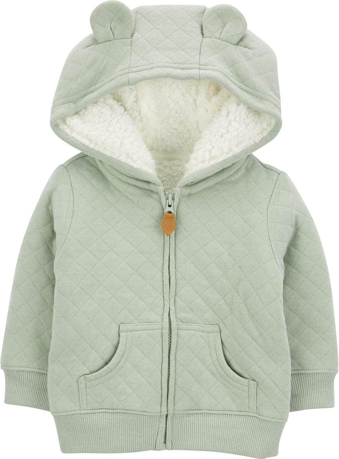 Fleece Baby Hoodie-Green-0-3 Months-State of Style