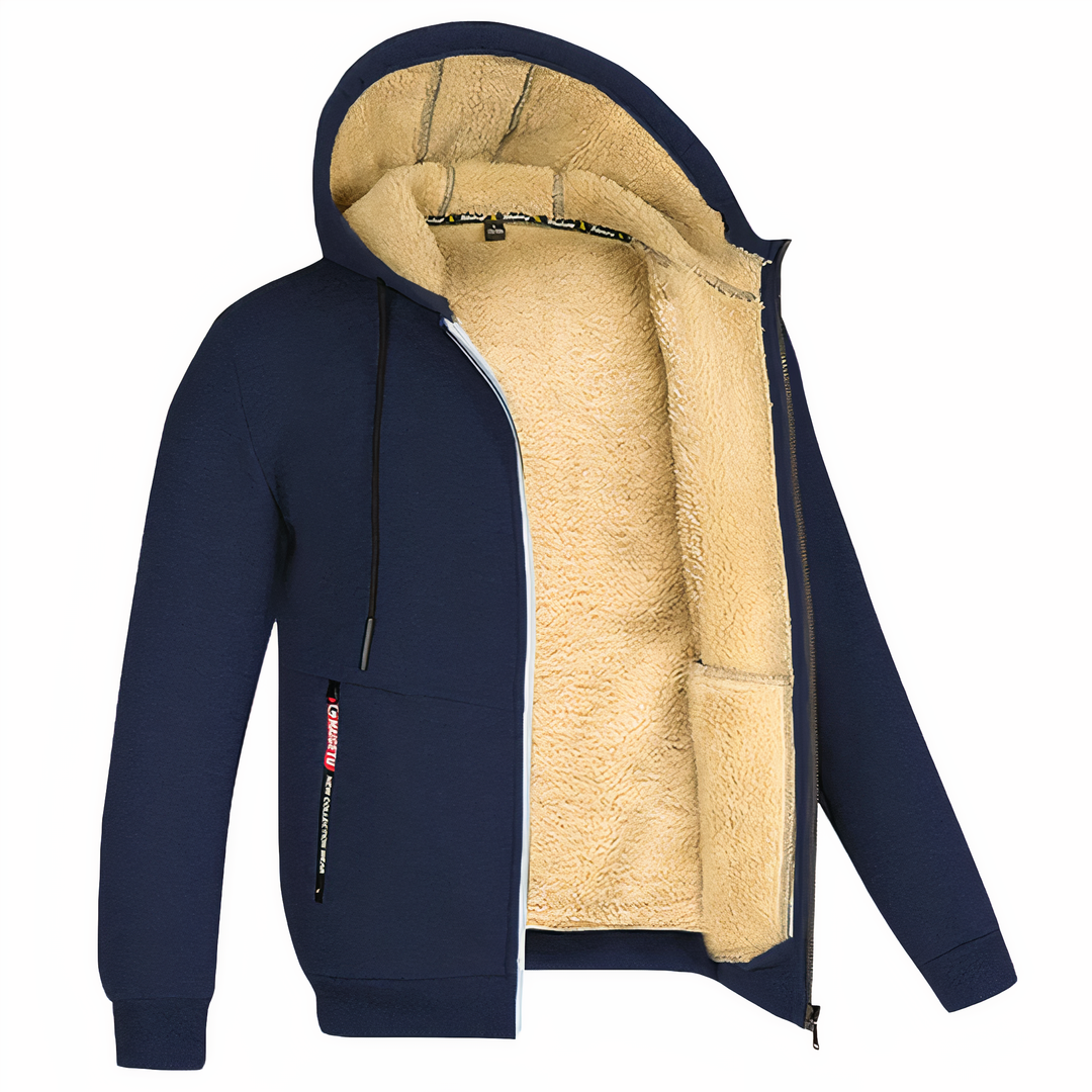 Fleece-Lined Jacket - Liam-Dark Blue-XS-State of Style