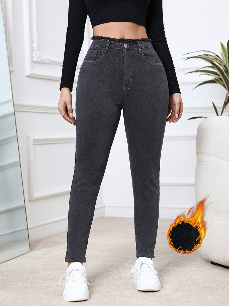 Fleece-Lined Skinny Jeans - Eliana-XS-State of Style