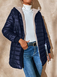 Fleece-Lined Women's Jacket with Zip - Eliza-Dark Blue-XS-State of Style