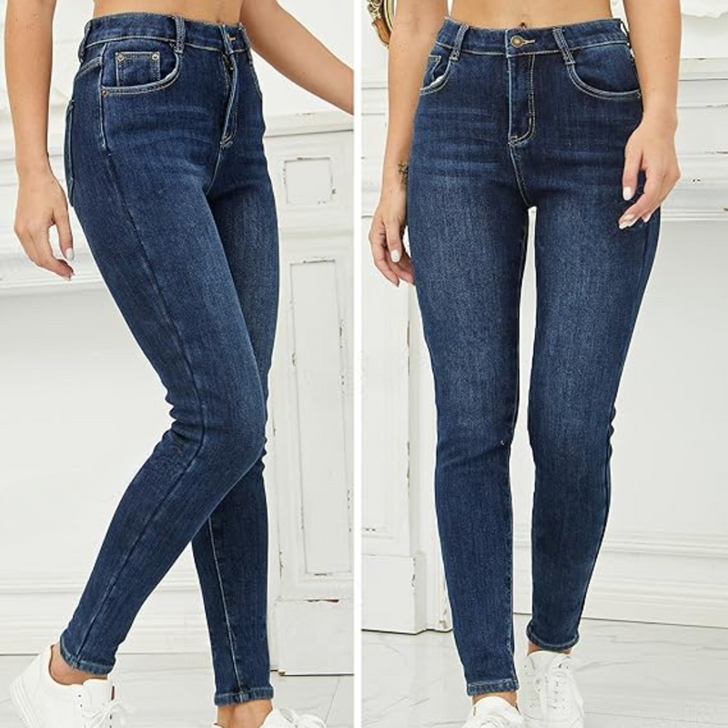 Fleece-Lined Women's Thermal Jeans - Hannah-Black-XS-State of Style