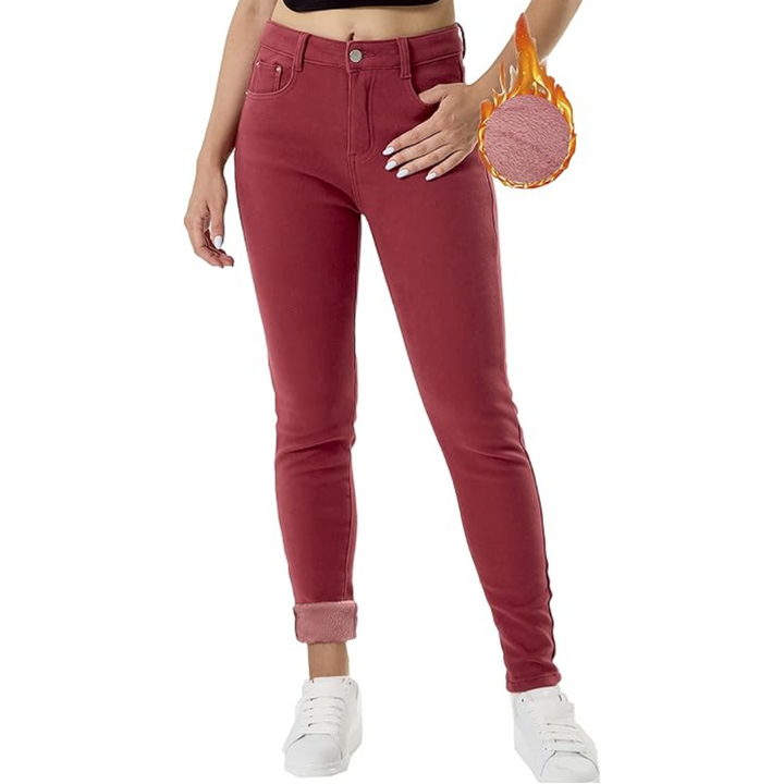 Fleece-Lined Women's Thermal Jeans - Hannah-Black-XS-State of Style