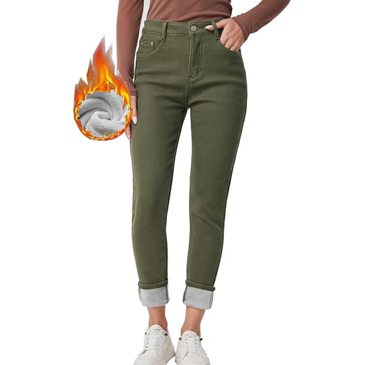 Fleece-Lined Women's Thermal Jeans - Hannah-Black-XS-State of Style