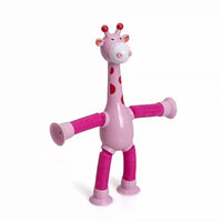 Flexible Giraffe Toy with Suction Cup - StretchyGiraffe-Without Lights-Pink-State of Style