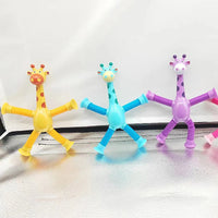 Flexible Giraffe Toy with Suction Cup - StretchyGiraffe-Without Lights-Pink-State of Style