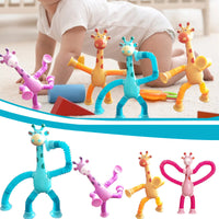 Flexible Giraffe Toy with Suction Cup - StretchyGiraffe-Without Lights-Pink-State of Style