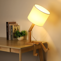 Flexible Robot Desk Lamp made of Solid Wood – LumoBot-State of Style