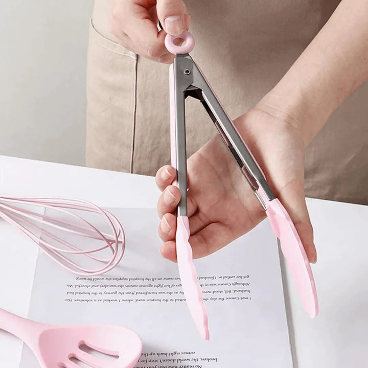 FlexiChef Silicone Kitchen Utensil Set-Pink-State of Style