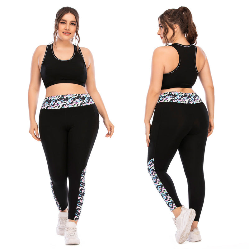 FlexiFit Plus Size Activewear Set – Confident & Comfortable Training Gear-Black A-2XL-State of Style