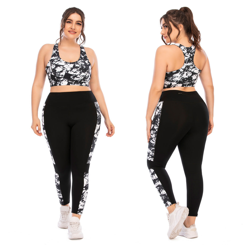FlexiFit Plus Size Activewear Set – Confident & Comfortable Training Gear-Black B-2XL-State of Style