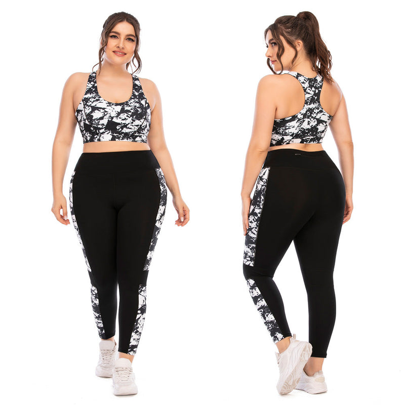 FlexiFit Plus Size Activewear Set – Confident & Comfortable Training Gear-Black B-2XL-State of Style