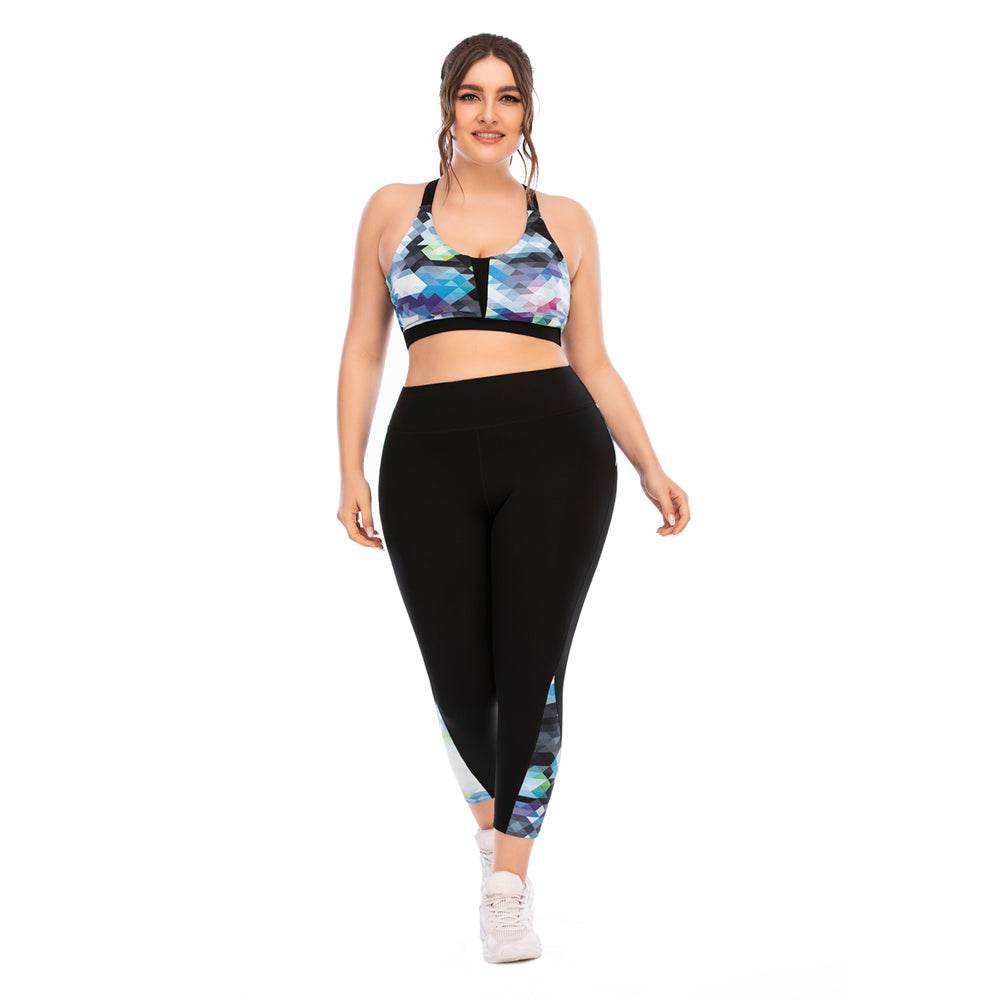 FlexiFit Plus Size Activewear Set – Confident & Comfortable Training Gear-Multi-Colour A-2XL-State of Style