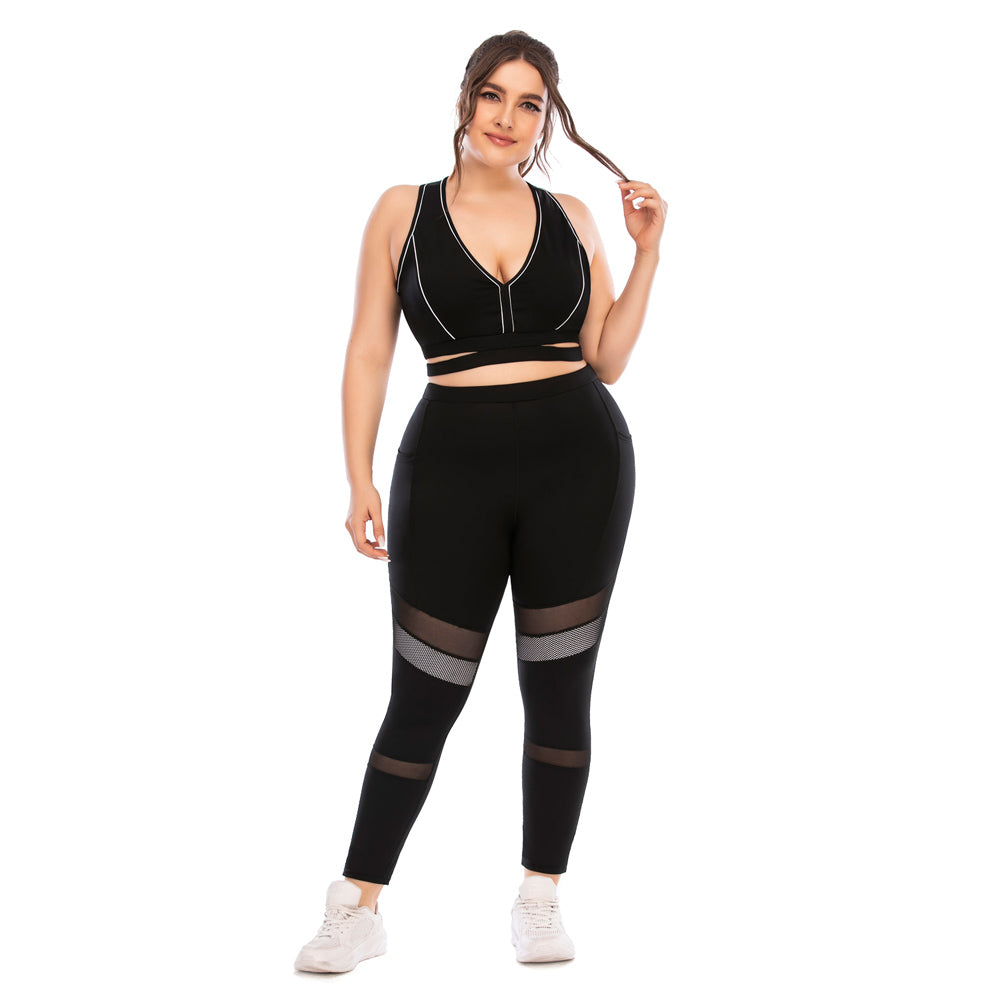 FlexiFit Plus Size Activewear Set – Confident & Comfortable Training Gear-Multi-Colour A-2XL-State of Style