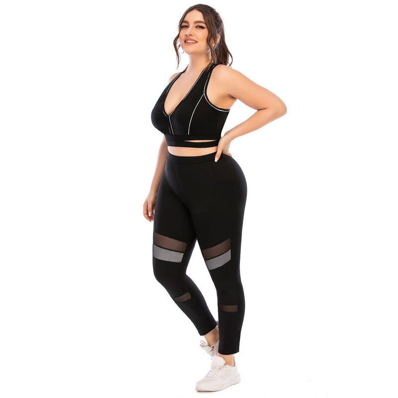 FlexiFit Plus Size Activewear Set – Confident & Comfortable Training Gear-Multi-Colour A-2XL-State of Style