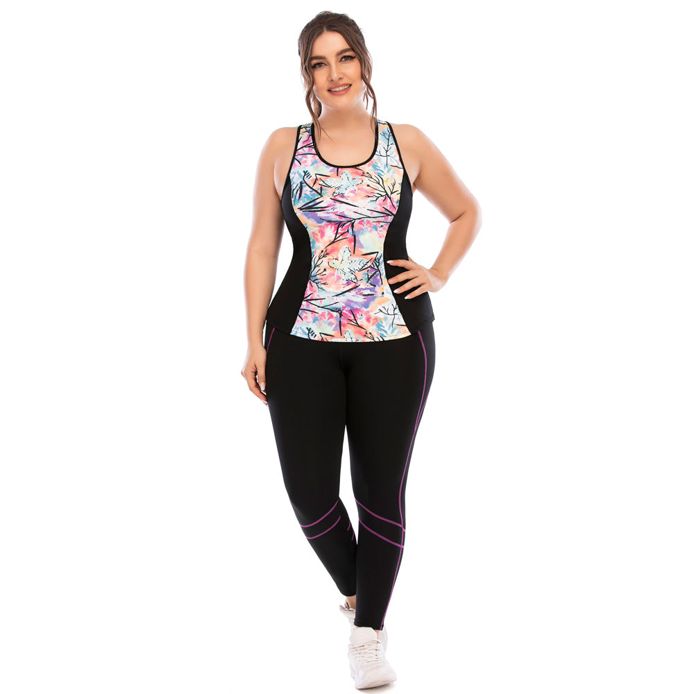 FlexiFit Plus Size Activewear Set – Confident & Comfortable Training Gear-Multi-Colour A-2XL-State of Style