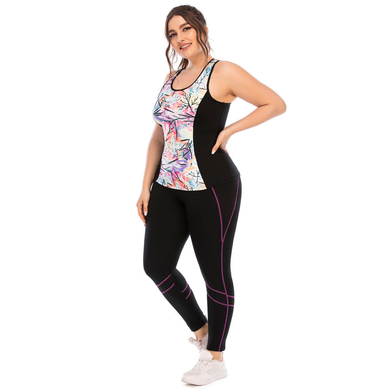 FlexiFit Plus Size Activewear Set – Confident & Comfortable Training Gear-Multi-Colour A-2XL-State of Style