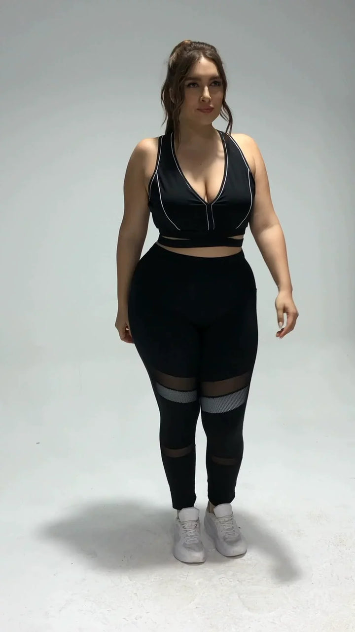 FlexiFit Plus Size Activewear Set – Confident & Comfortable Training Gear-Multi-Colour A-2XL-State of Style