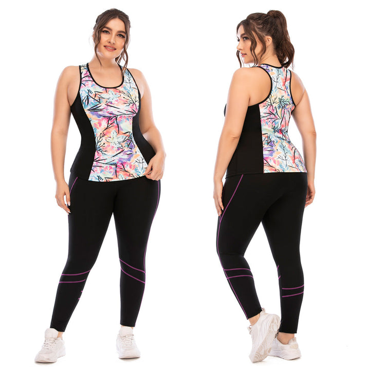 FlexiFit Plus Size Activewear Set – Confident & Comfortable Training Gear-Multi-Colour B-2XL-State of Style