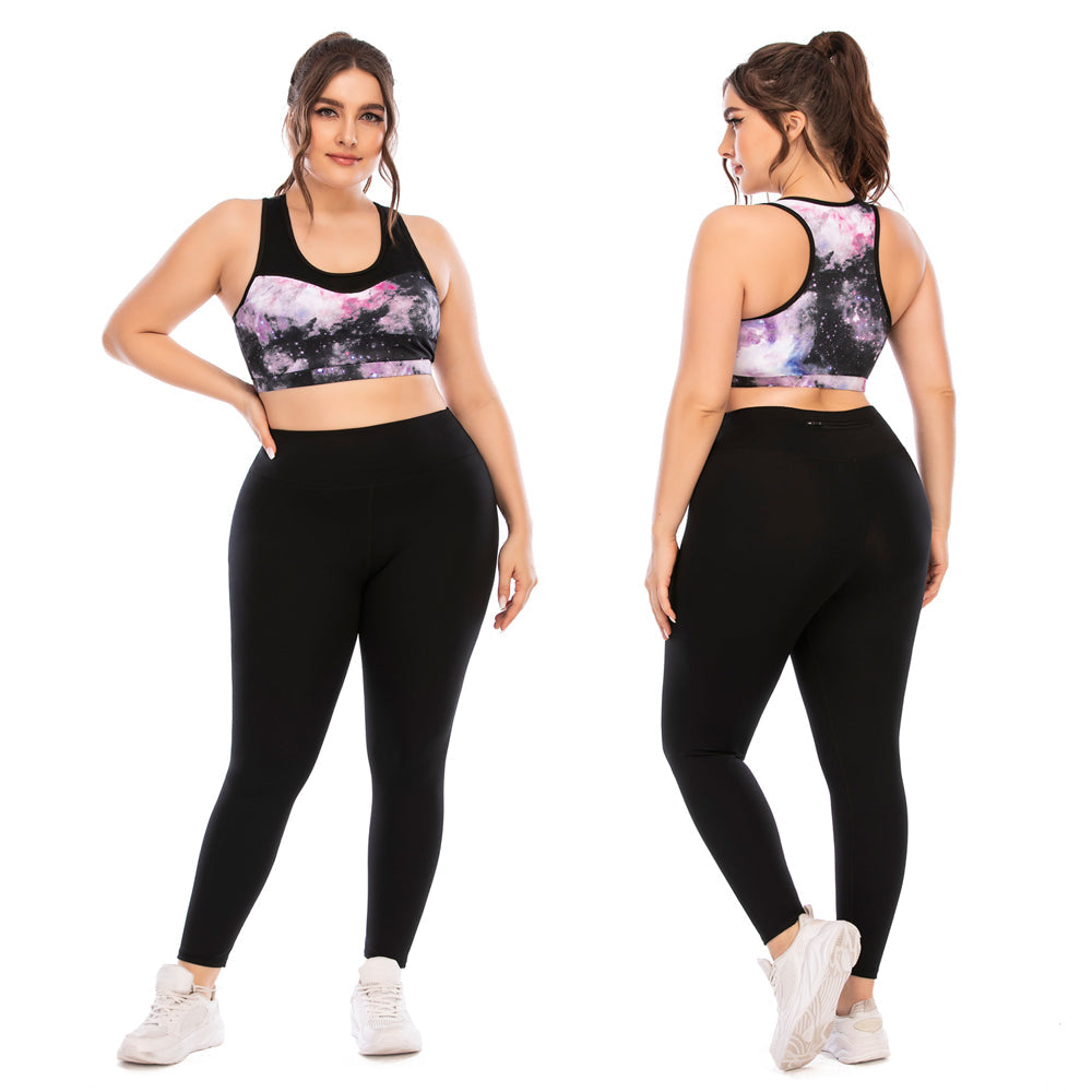 FlexiFit Plus Size Activewear Set – Confident & Comfortable Training Gear-Violet-2XL-State of Style