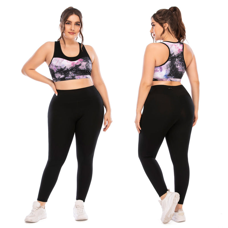 FlexiFit Plus Size Activewear Set – Confident & Comfortable Training Gear-Violet-2XL-State of Style