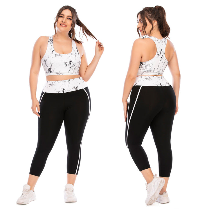 FlexiFit Plus Size Activewear Set – Confident & Comfortable Training Gear-White-2XL-State of Style
