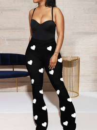 FlexiFit Printed Lounge Pants – Plus Size-Black-2XL-State of Style