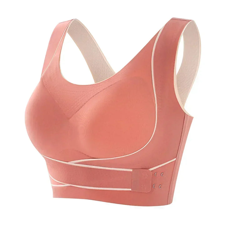 FlexiFit Sports Bra with Adjustable Closure-Pink-M-State of Style