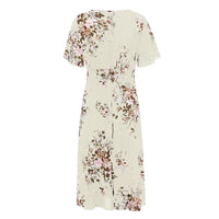 Floral Chiffon Plus Size Dress-Pink-L-State of Style
