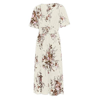 Floral Chiffon Plus Size Dress-Pink-L-State of Style