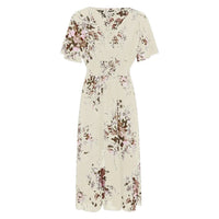 Floral Chiffon Plus Size Dress-Pink-L-State of Style