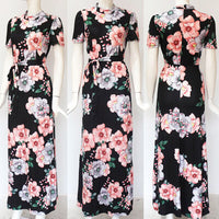 Floral Maxi Dress | Elegant & Comfortable-Black-S-State of Style