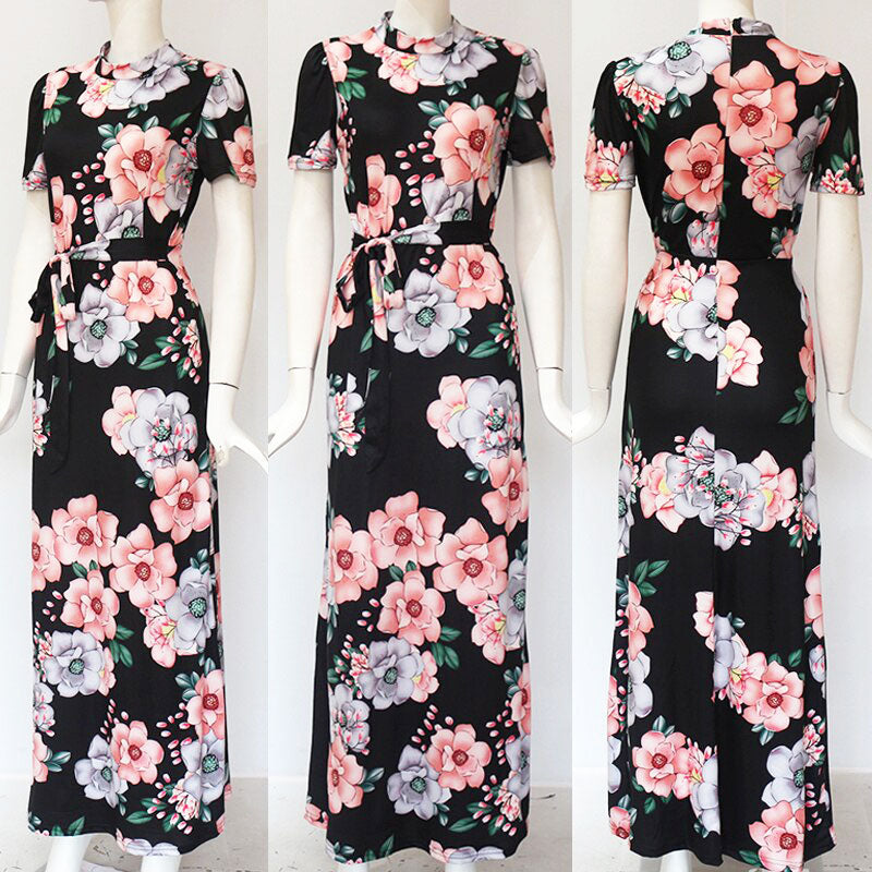 Floral Maxi Dress | Elegant & Comfortable-Black-S-State of Style