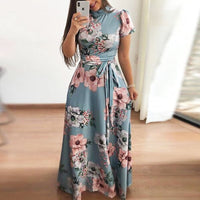 Floral Maxi Dress | Elegant & Comfortable-Light Blue-S-State of Style