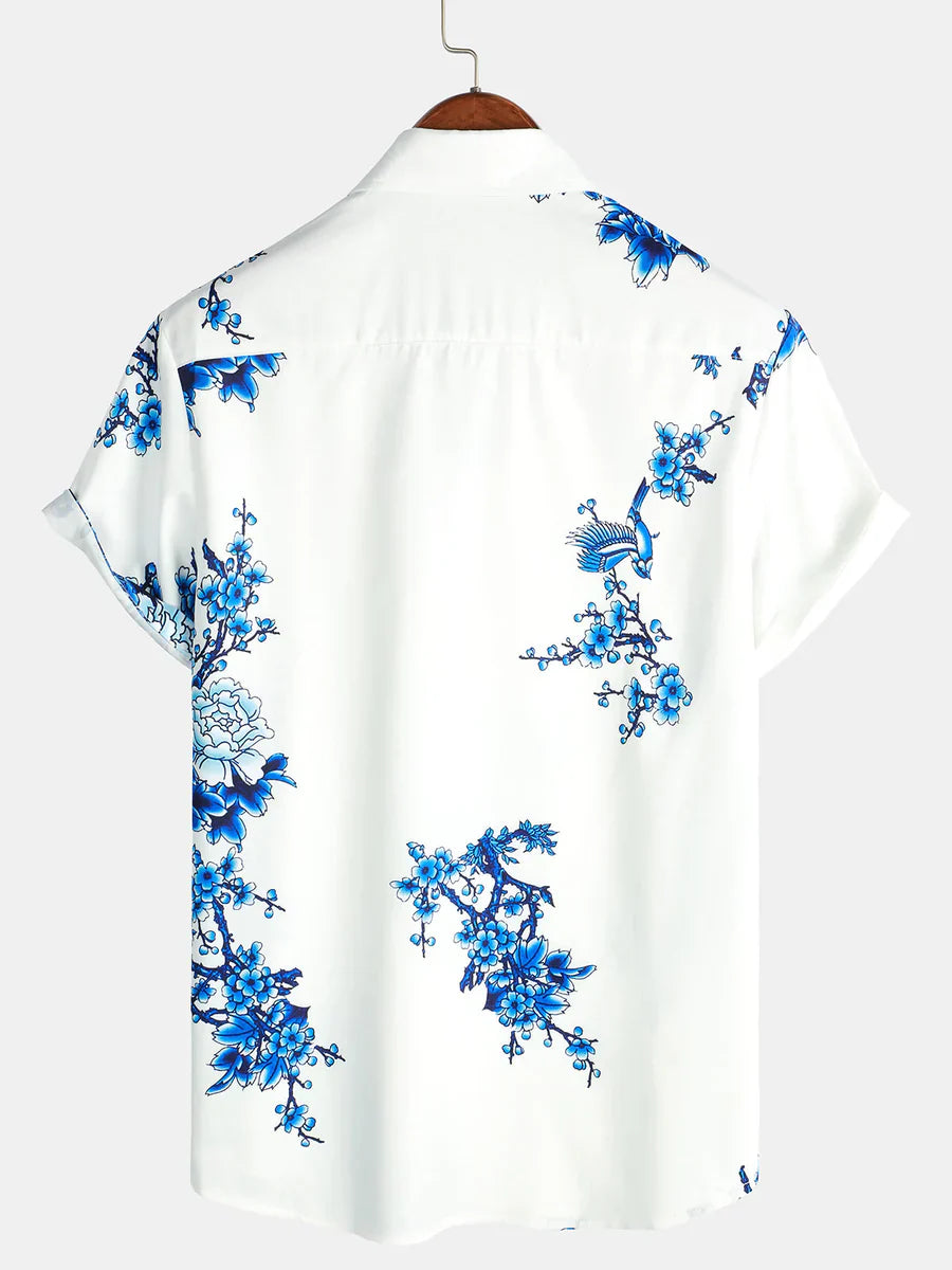 Floral short-sleeved summer shirt for men – Fabrizio-XS-State of Style