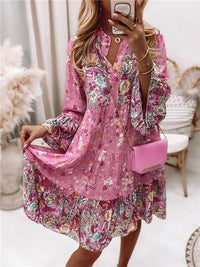 Floral Summer Dress | Elegant & Breezy-Pink-S-State of Style