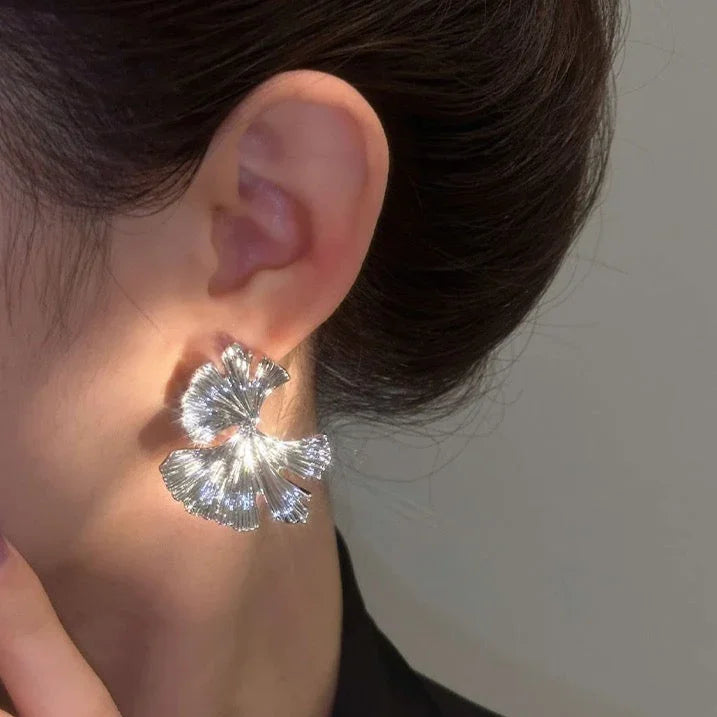Flower Earrings in Gold and Silver - Liora-Silver-State of Style