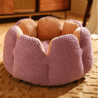 Flower-Shaped Pet Bed - PetBloom-Purple-S (40 cm)-State of Style