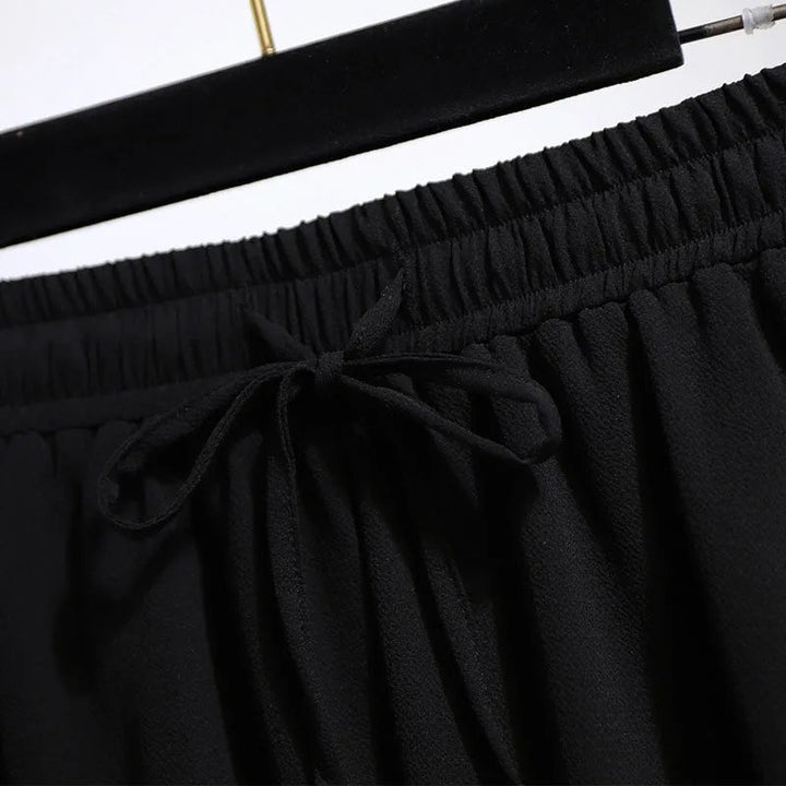 Flowy Chiffon Summer Shorts in Plus Size-White-2XL-State of Style