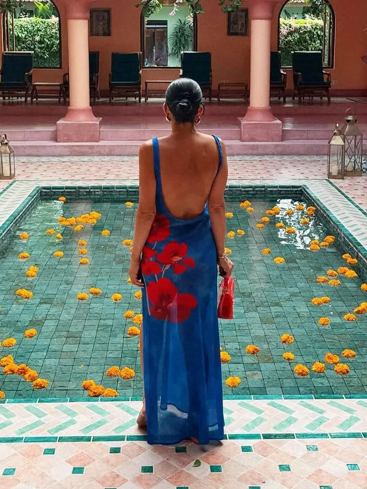 Flowy long summer maxi dress with a flowing silhouette – Zelda-S-State of Style