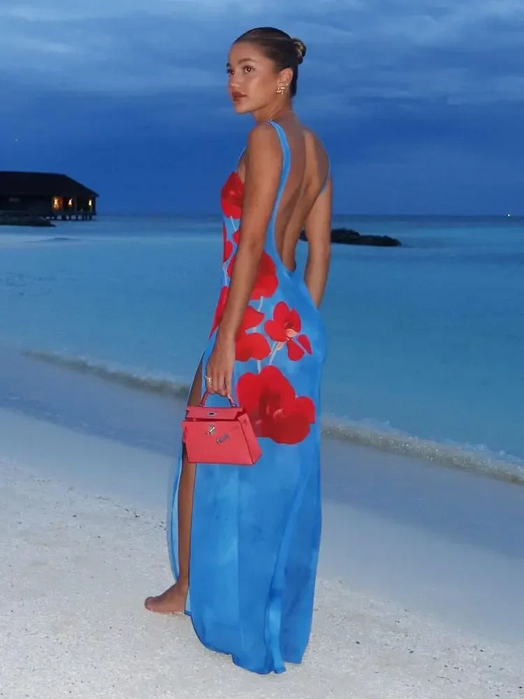 Flowy long summer maxi dress with a flowing silhouette – Zelda-S-State of Style