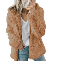 Fluffy Coat Jacket for Women | Stylish & Warm-Coffee-S-State of Style