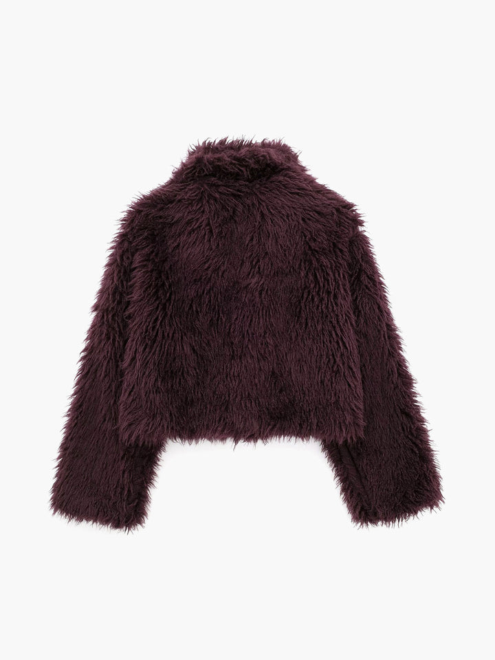 Fluffy Faux Fur Short Coat - Lina-XS-State of Style