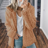 Fluffy Women's Hoodie Vest - Sofia-Cappuccino-S-State of Style